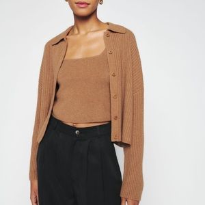 Reformation Frida Cashmere Tank And Cardi Set